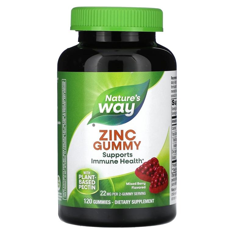 Цинк, вкус ягодный, 120 мармеладок, Nature's Way, Zinc Gummy
