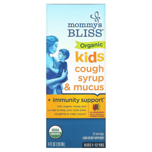 Сироп от кашля и слизи, для детей 1-12 лет, 120 мл, Mommy’s Bliss, Cough Syrup & Mucus