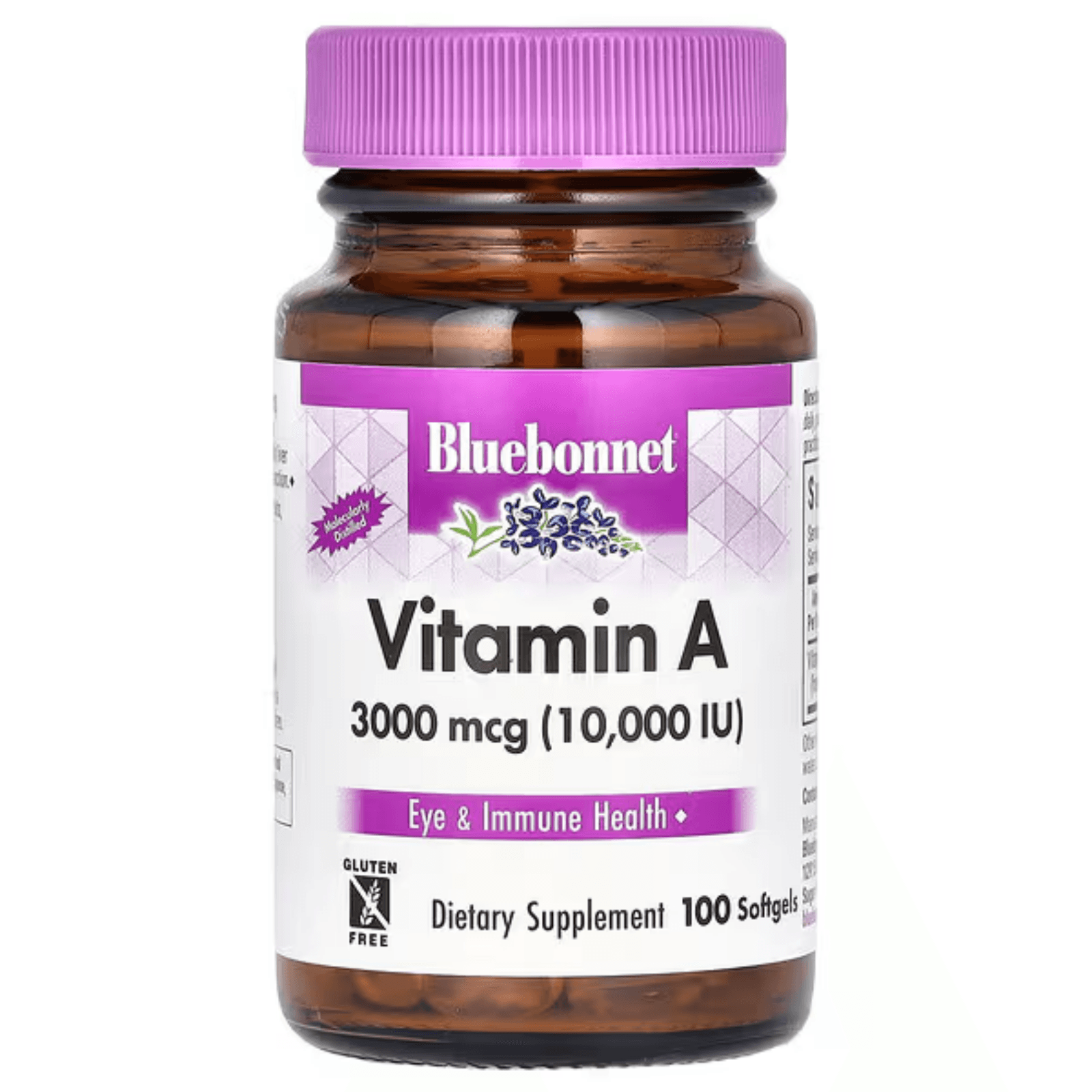 Витамин A, 10000 МЕ, 100 капсул, Vitamin A, Bluebonnet Nutrition