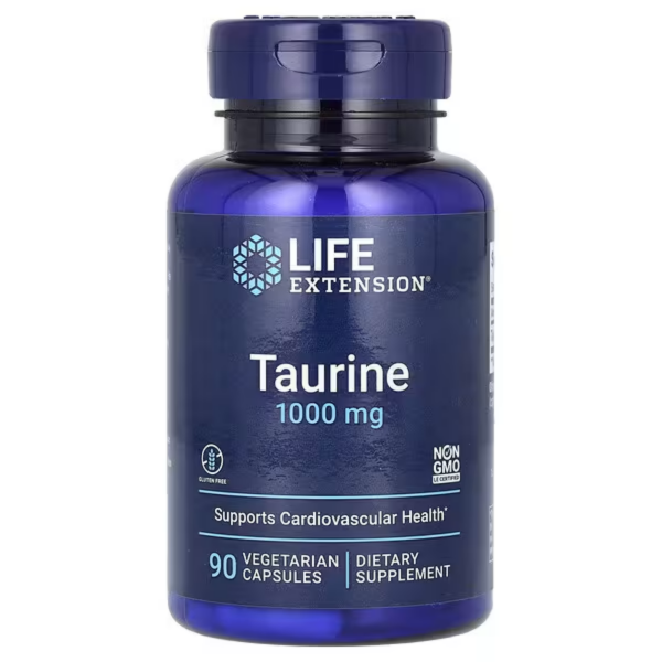 Таурин, 1000 мг, 90 вегетарианских капсул, Taurine