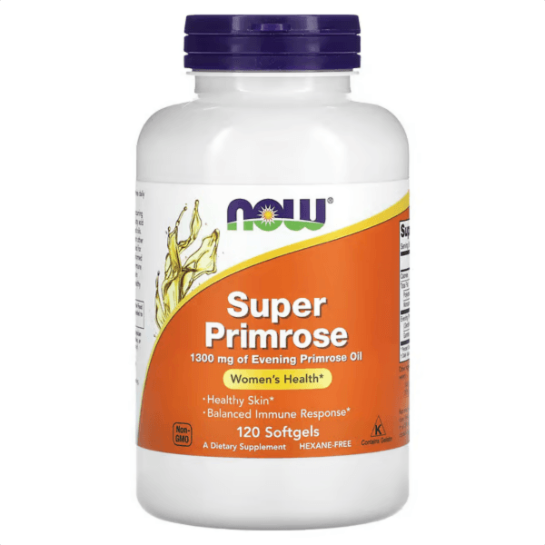 Масло примулы вечерней, 1300 мг, 120 капсул, NOW Foods, Super Primrose