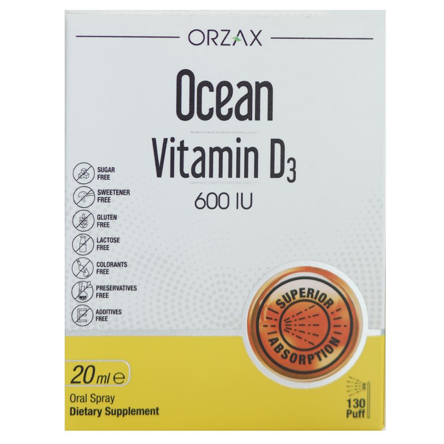 Витамин Д3, 600 МЕ, спрей, 20 мл, Ocean Vitamin D3