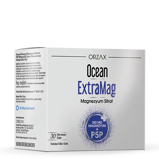 Магний с витамином В6, 30 пакетиков, Ocean ExtraMag
