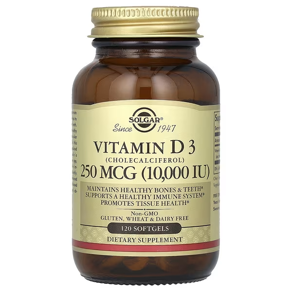 Витамин Д3, 10 000 МЕ, 120 капсул, Vitamin D3