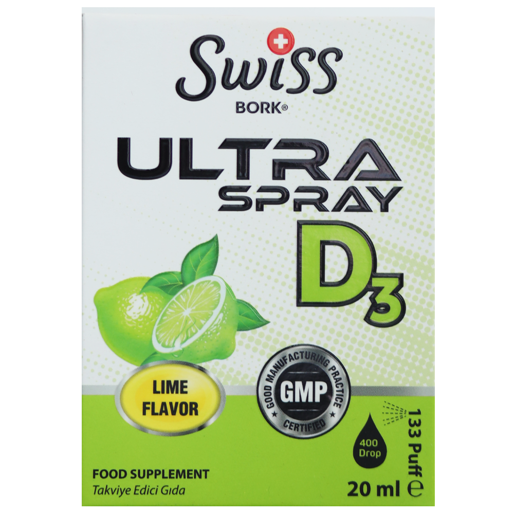 Витамин Д3 в виде спрея, 20 мл, вкус лайма, Ultra Spray D3