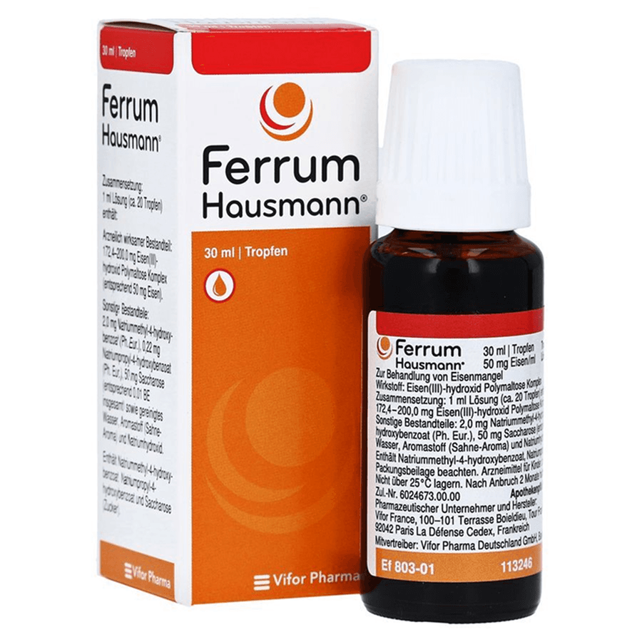 Железо в каплях, 50 мг, 30 мл, Hausmann, Ferrum