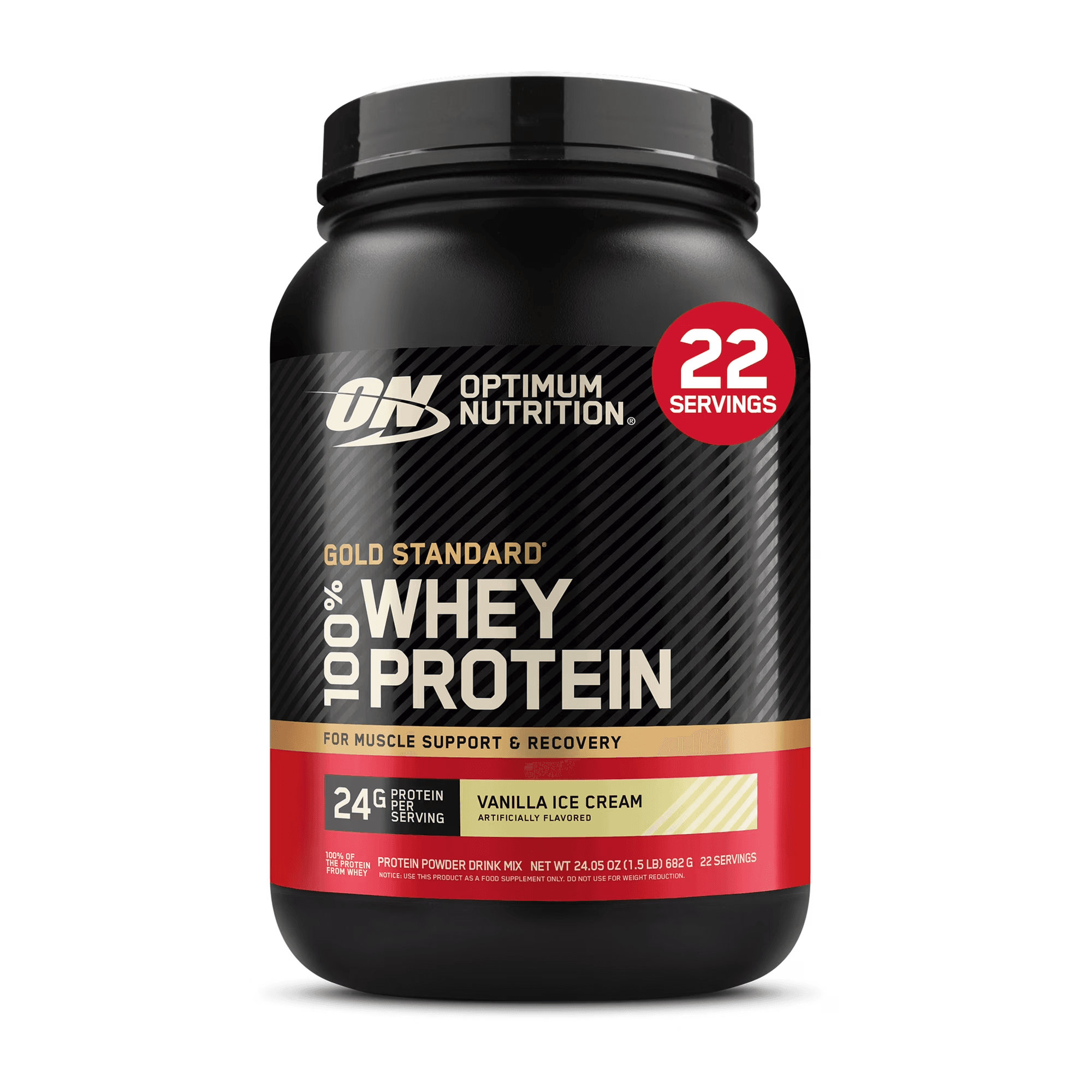 Сывороточный протеин с ВСАА, вкус ванильное мороженое, 682 г, Optimum Nutrition, Whey Protein BCAA