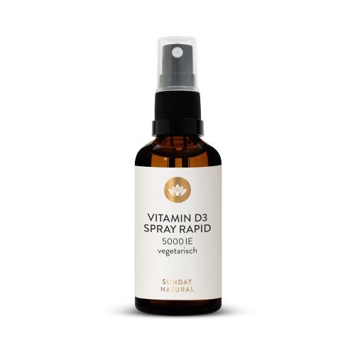 Витамин Д3 в виде спрея, 125 мкг (5000 МЕ), 50 мл, Sunday Natural, Vitamin D3