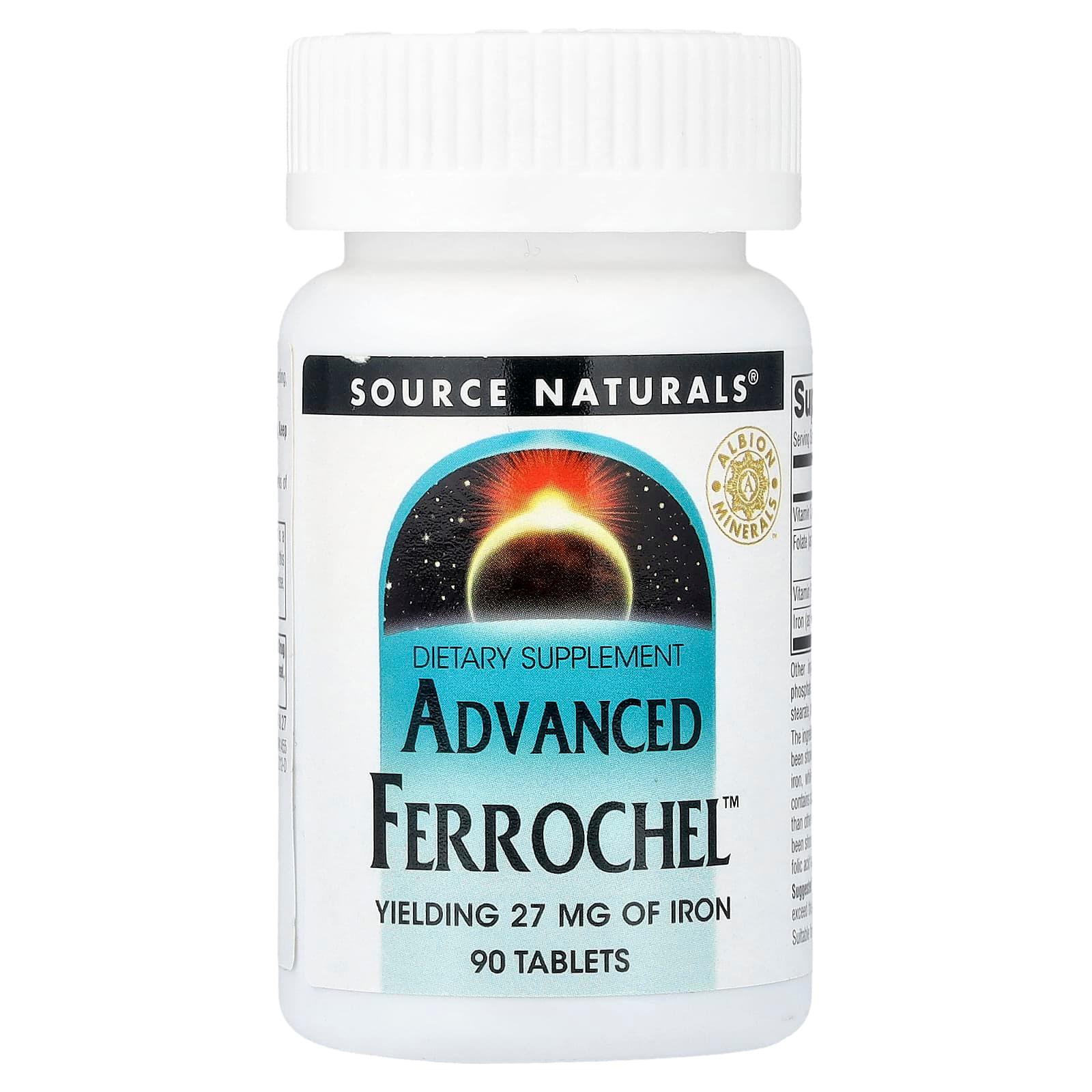 Железо в форме Ferrochel™, 90 таблеток, Source Naturals