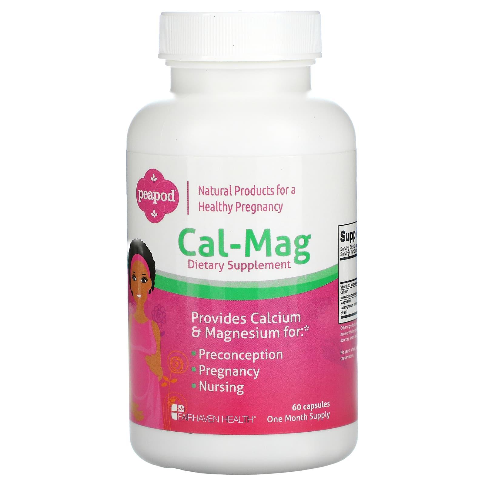 Кальций с магнием для беременных и кормящих, 60 капсул, Fairhaven Health,  Cal-Mag