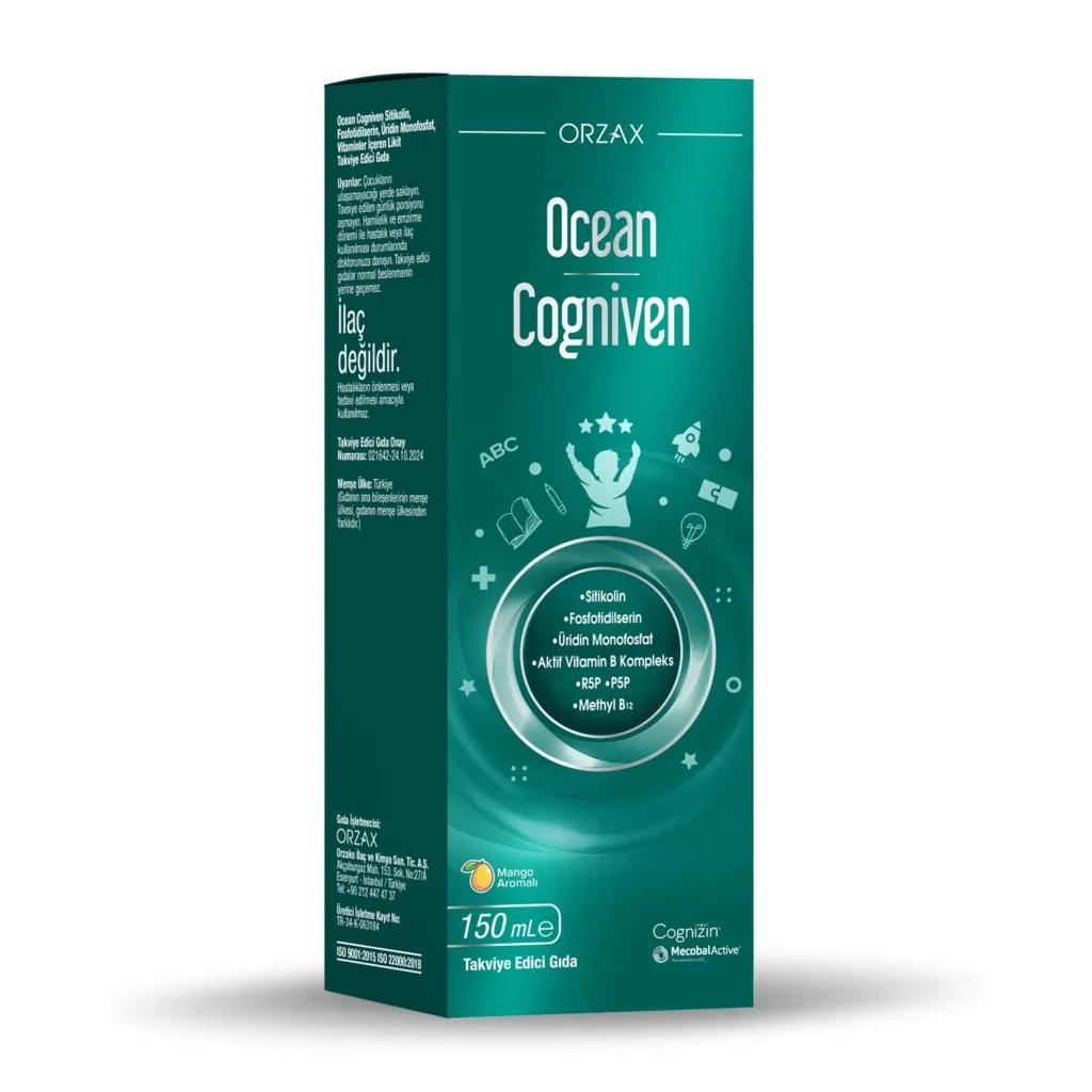 Детская добавка для мозга с цитиколином, 150 мл, Orzax, Cogniven Ocean