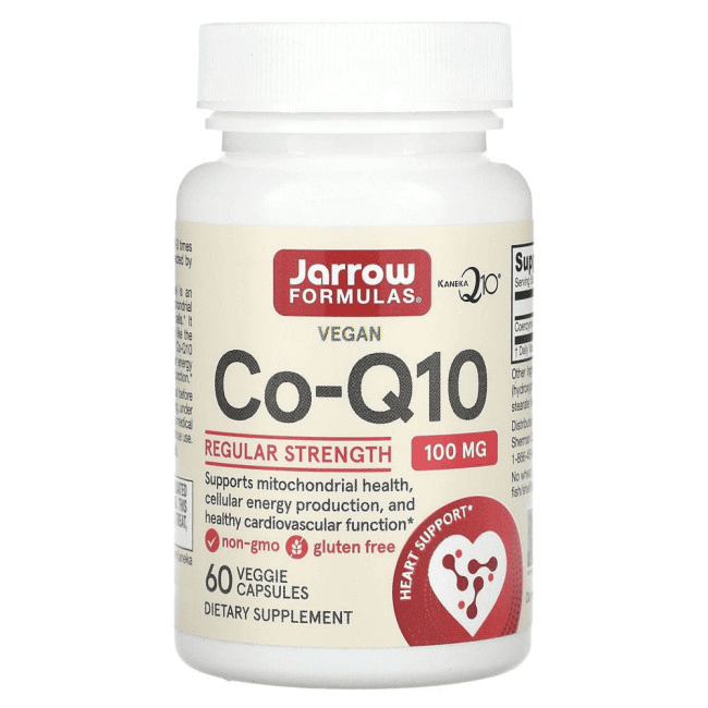 Коэнзим Q10 , 100 мг, 60 капсул, Jarrow Formulas, Co-Q10, Coenzyme Q10
