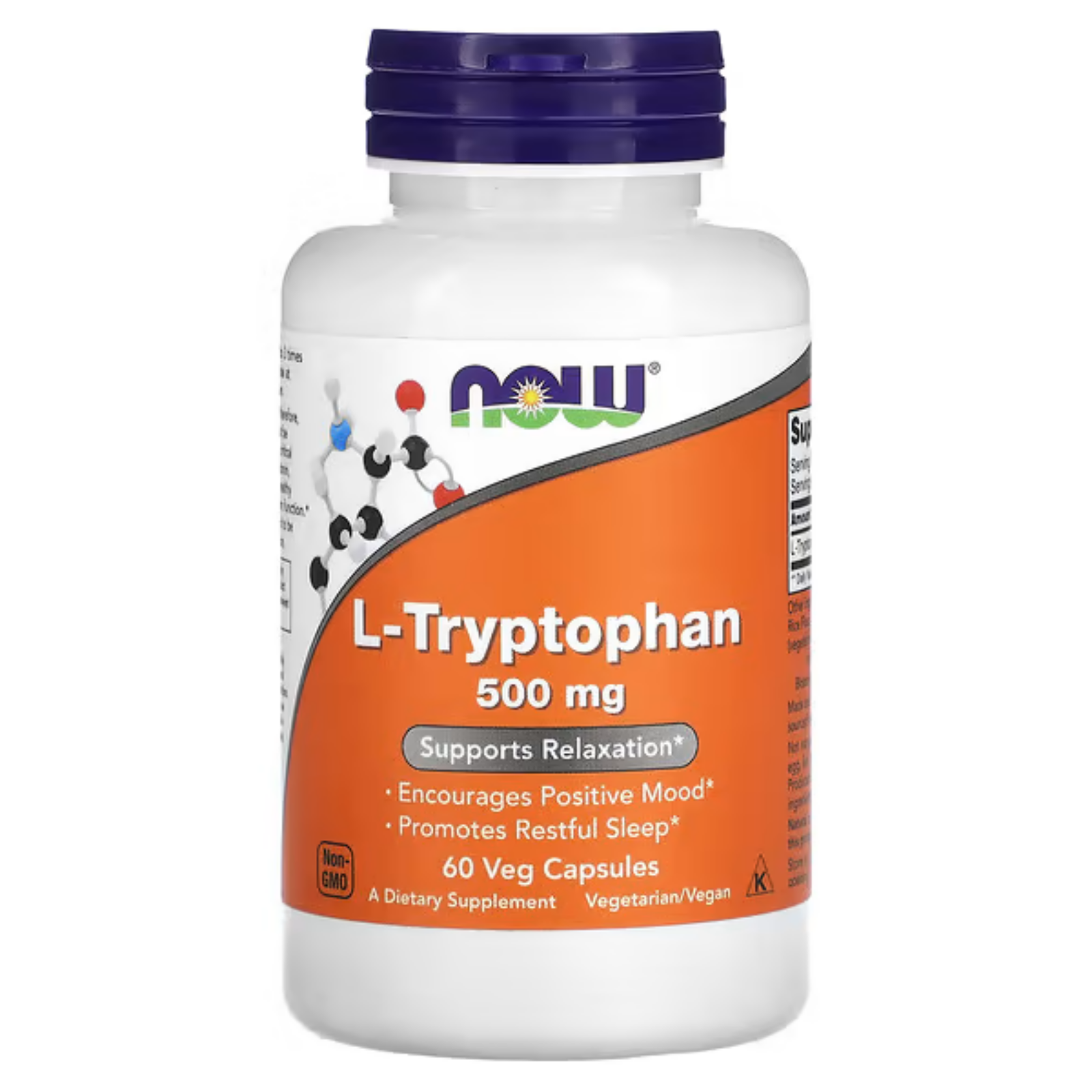 L-триптофан, 500 мг, 60 растительных капсул, L-Tryptophan