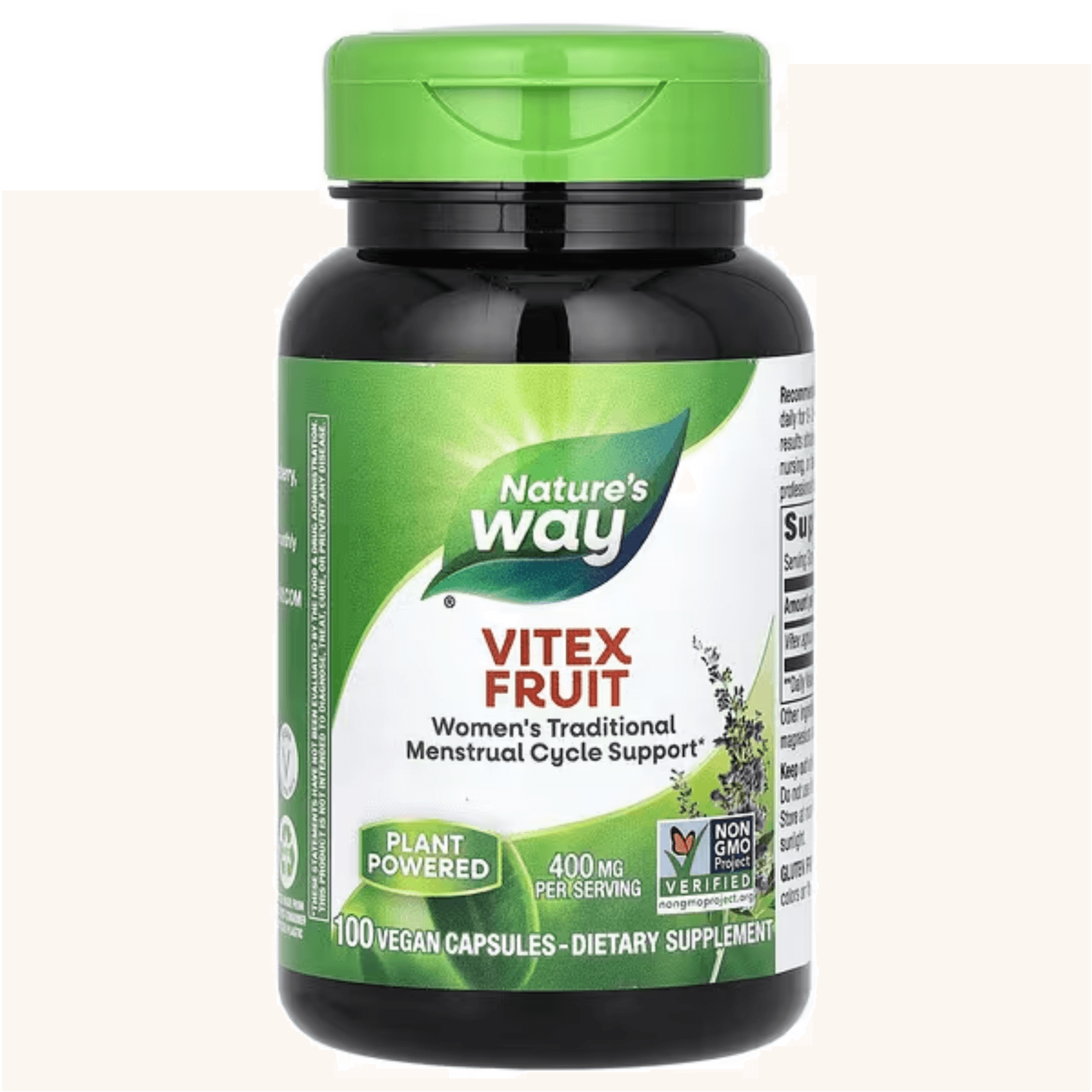 Плоды витекса, 400 мг, 100 веганских капсул, Natures Way, Vitex Fruit