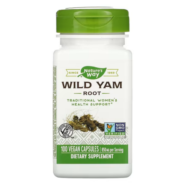 Корень дикого ямса, 425 мг, 100 веганских капсул, Wild Yam Root