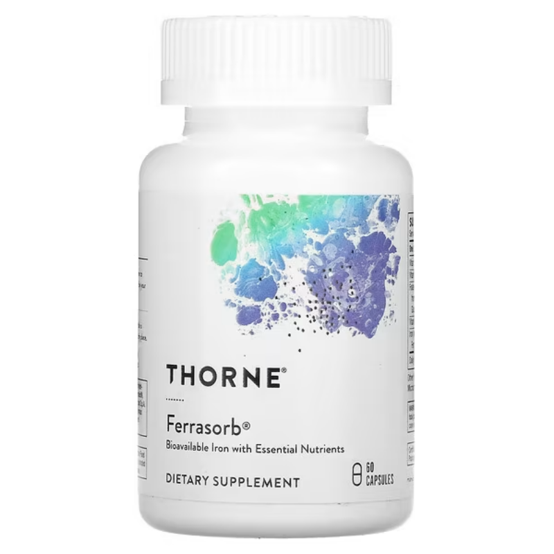 Железо с кофакторами, 60 капсул, Ferrasorb
