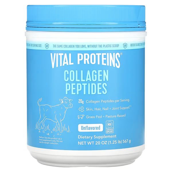 Пептиды коллагена, без вкусовых добавок, 567 г, Collagen Peptides