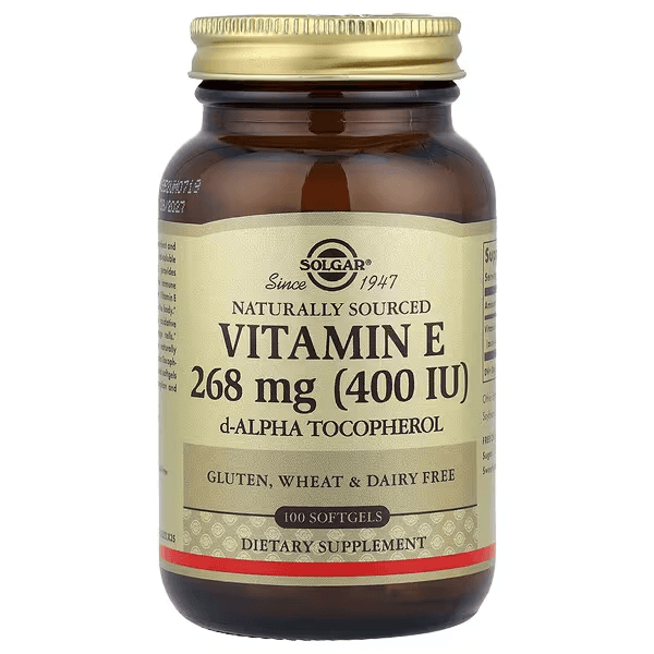 Натуральный витамин E, 400 МЕ, 100 капсул, Vitamin E