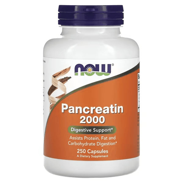 Панкреатин 2000, 250 капсул, NOW Foods, Pancreatin 2000