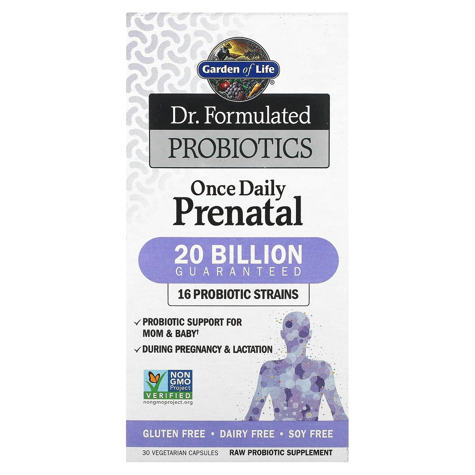 Пробиотик для беременных, 20 млрд. КОЕ, 30 капсул, Garden of Life, Probiotics dr Formulated Prenatal