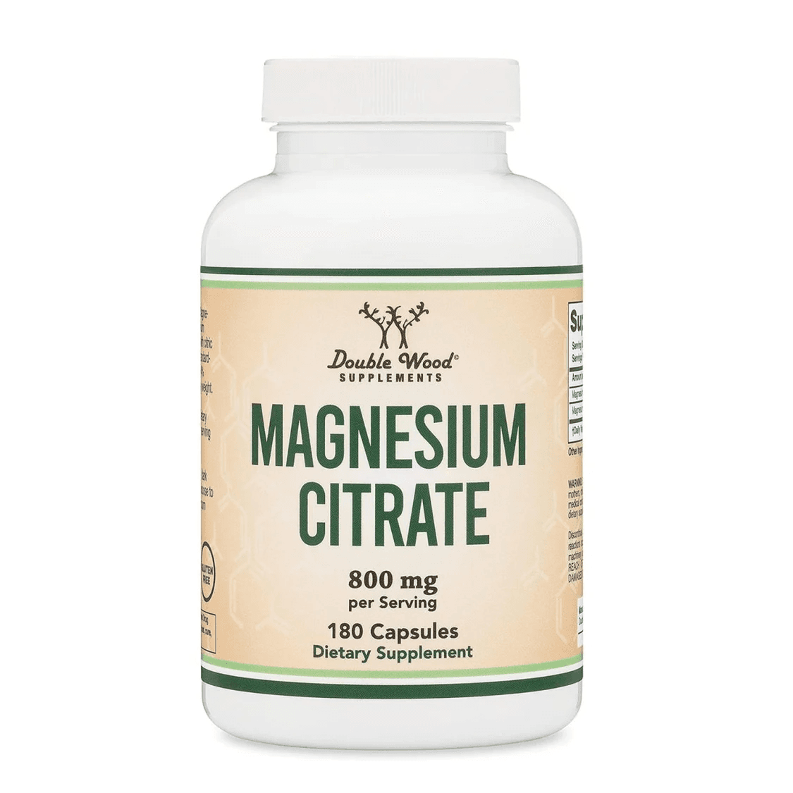 Магний цитрат, 180 капсул, Double Wood, Magnesium Citrate 800 mg