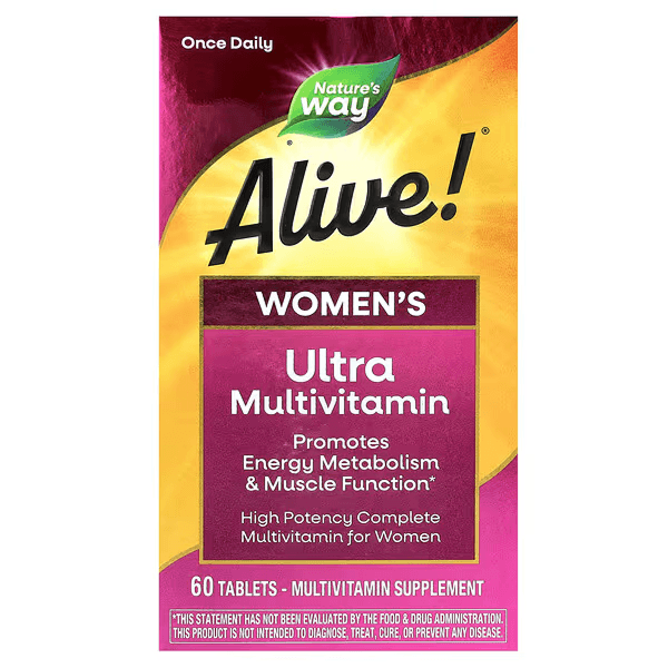 Мультивитамины для женщин, Alive, 60 таблеток, Nature's Way, Multivitamin women Adult Ultra Potency