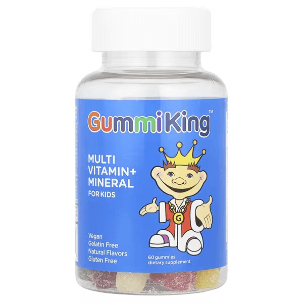 Мультивитамины для детей с минералами, вкус ассорти, 60 мармеладок, GummiKing, Multi Vitamin+Mineral