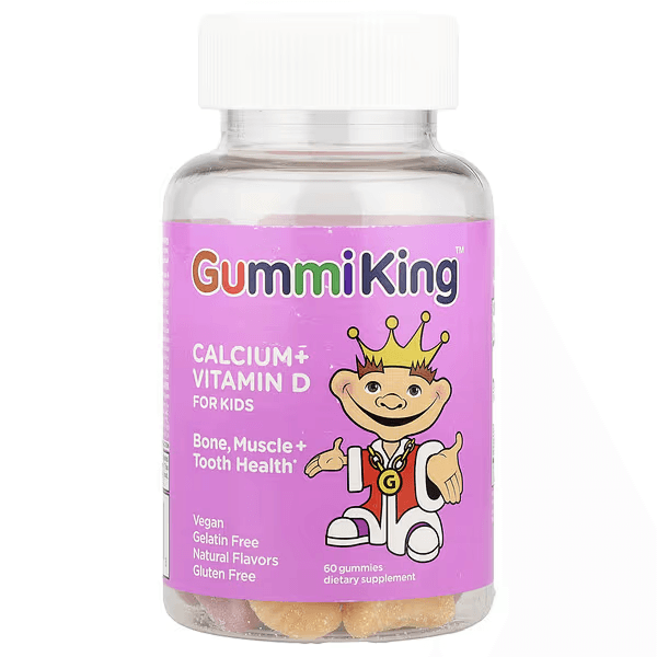 Кальций и витамин Д для детей, 60 мармеладок, GummiKing, Calcium + Vitamin D