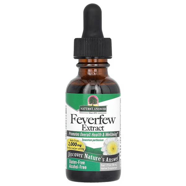 Пиретрум девичий (Пижма), 500 мг, 30 мл, Natures Answer, Feverfew Extract