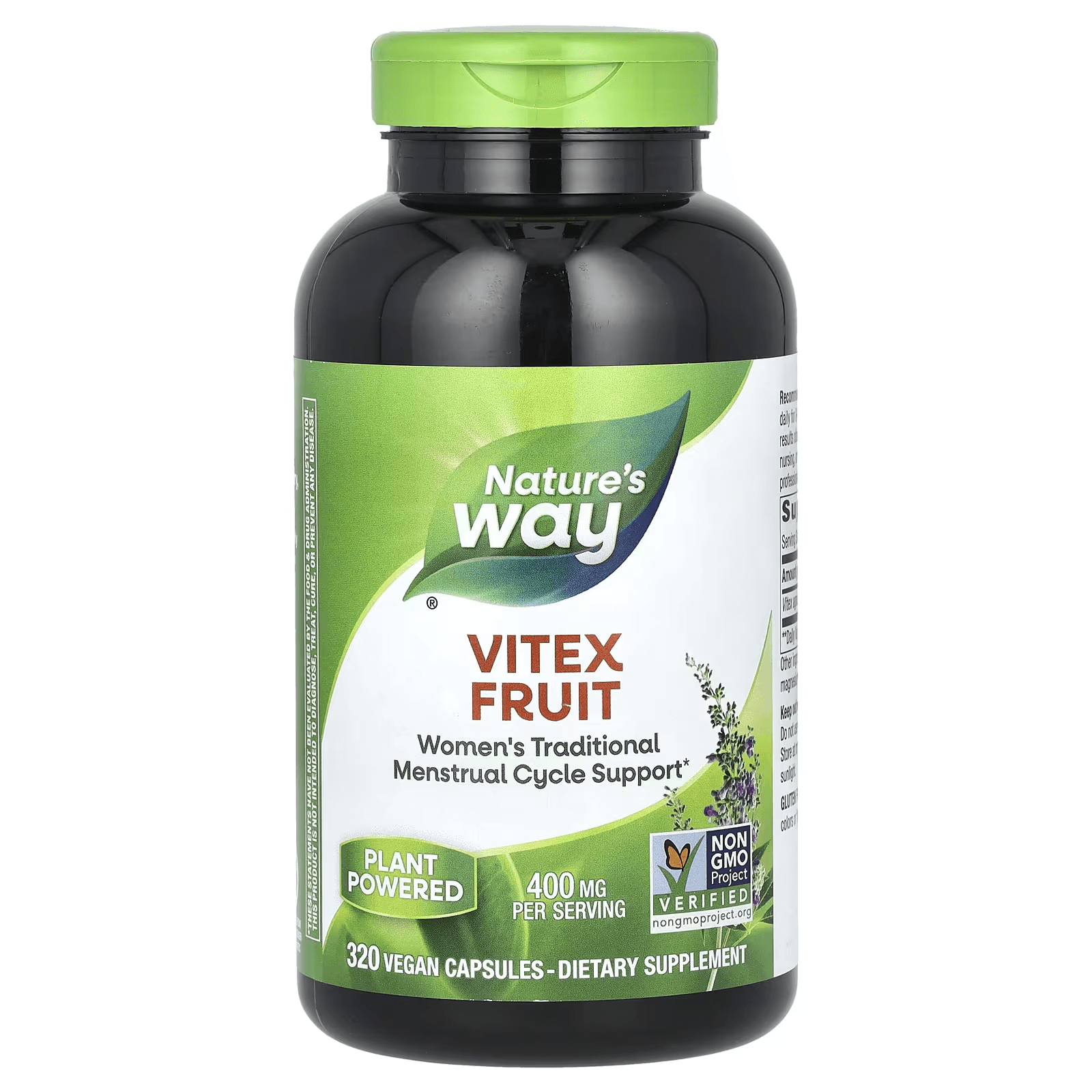 Плоды витекса, 400 мг, 320 веганских капсул, Nature's Way, Vitex Fruit