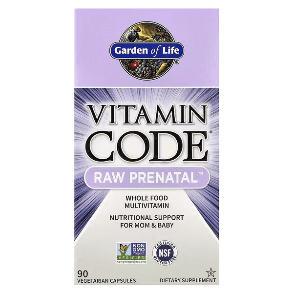 Мультивитамины для беременных, 90 вегетарианских капсул, Garden of Life, Vitamin Code, RAW Prenatal